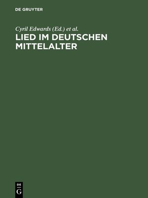 cover image of Lied im deutschen Mittelalter